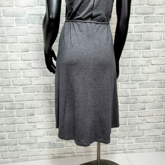 Lole Womens S Grey Tank Dress Cutout Back Tie Belt UPF50+ Moisture Wicking - Picture 8 of 10